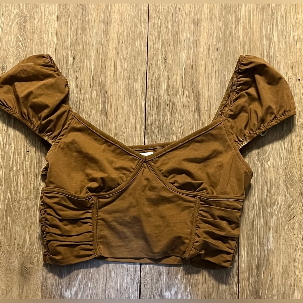 Women’s Princess Polly Brown Cropped Top Sz 6